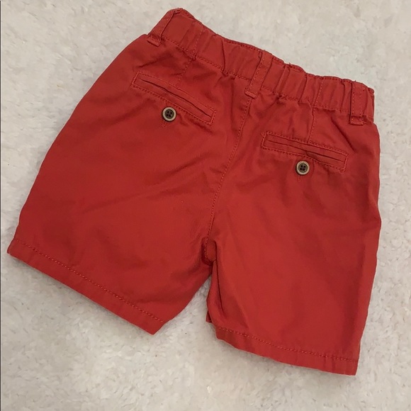 Zara BabyBoy 6/9 month deep orange shorts - Picture 3 of 4